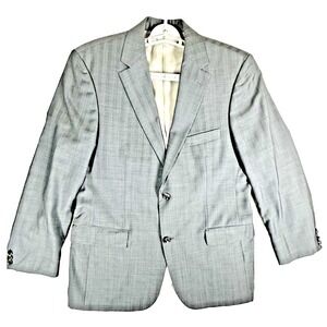 Hugo Boss Mens Super 100 Blazer 44R Wool Silver Gray Coat Pasolin Movie Formal